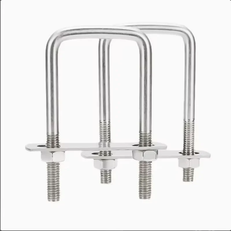 304 Stainless Steel U-shaped Pipe Clamps, U-shaped Bolts, Screws, Pipe Clips, Buckles, Pipe Clamps