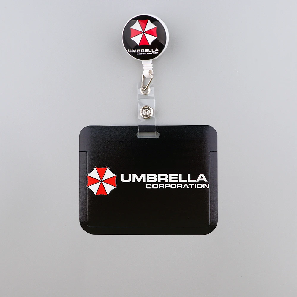 YQ1070 Movie Umbrella ID Card Holder Keychain Retractable Nurse Badge Reel Clip Doctor Student IC ID Card Badge Holder Accessory