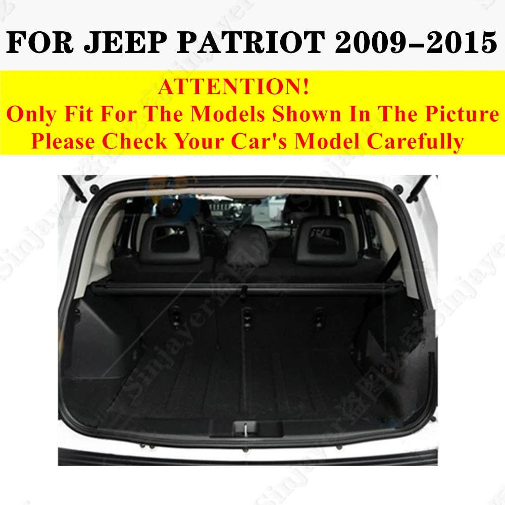 High Side Car trunk mat for JEEP Patriot 2015 2014 13-2009 XPE Rear Cargo Protect Cover Liner Tail Boot Tray luggage Pad Carpet