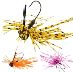 Micro Wire Bait Creeper Jigs Luya 2.5 3.5 5g Tungsten Leadhead Weedless Jig Hook with Silicone Skirt for Bass Trout Fishing Lure