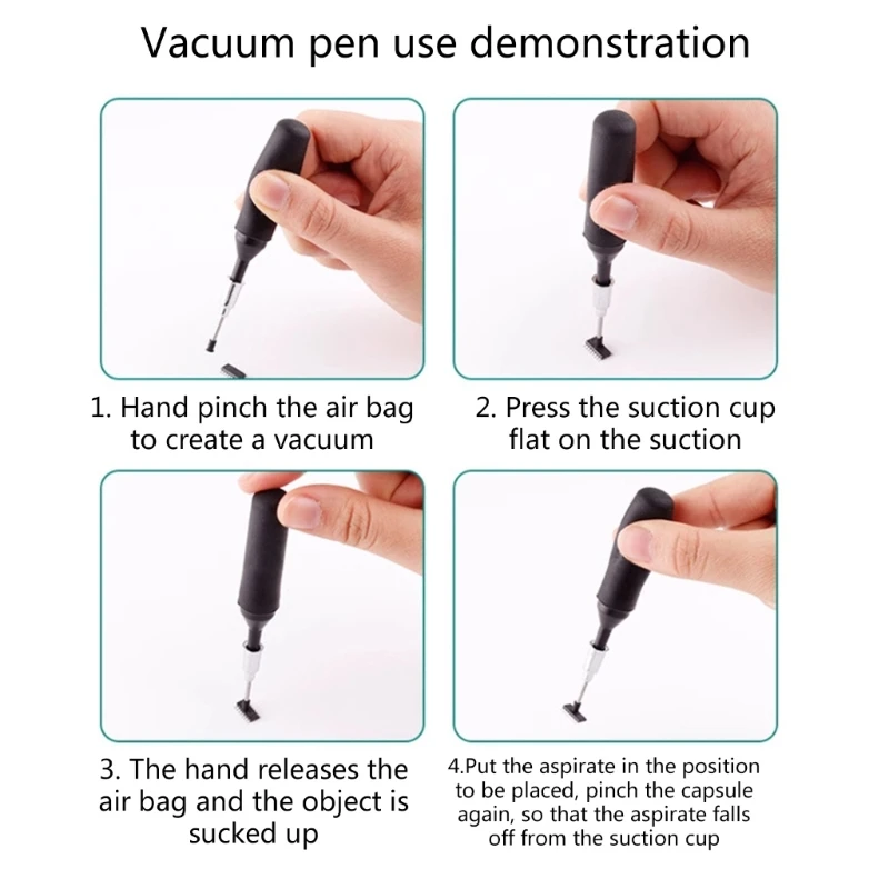 Vacuümzuigpen Pickup Tool Set met zuignap en zuignappen voor IC SMD Precisions Component Plaatsing