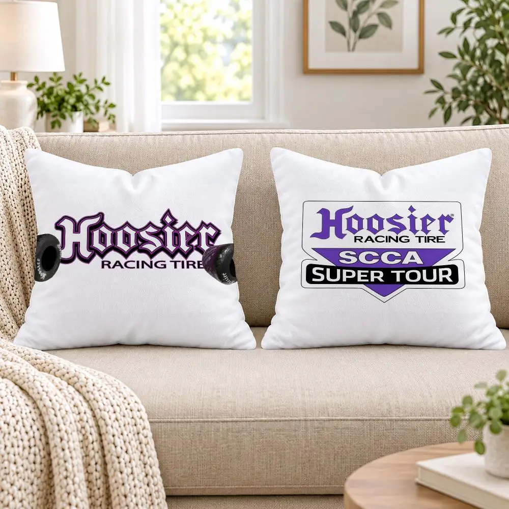 H-Hoosier Racing Cushion Cover Short Plush Double-Sided Printing Sofa Bedroom Pillow Case Aesthetic Home Decor