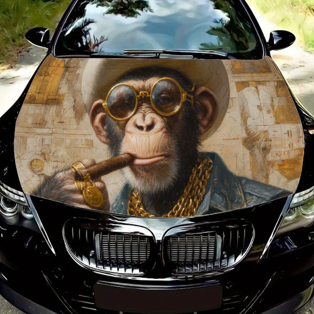 

Cool monkey print,car hood stickers,PVC waterproof Self adhesive car hood sticker,car hood decoration protection stickers,Auto A