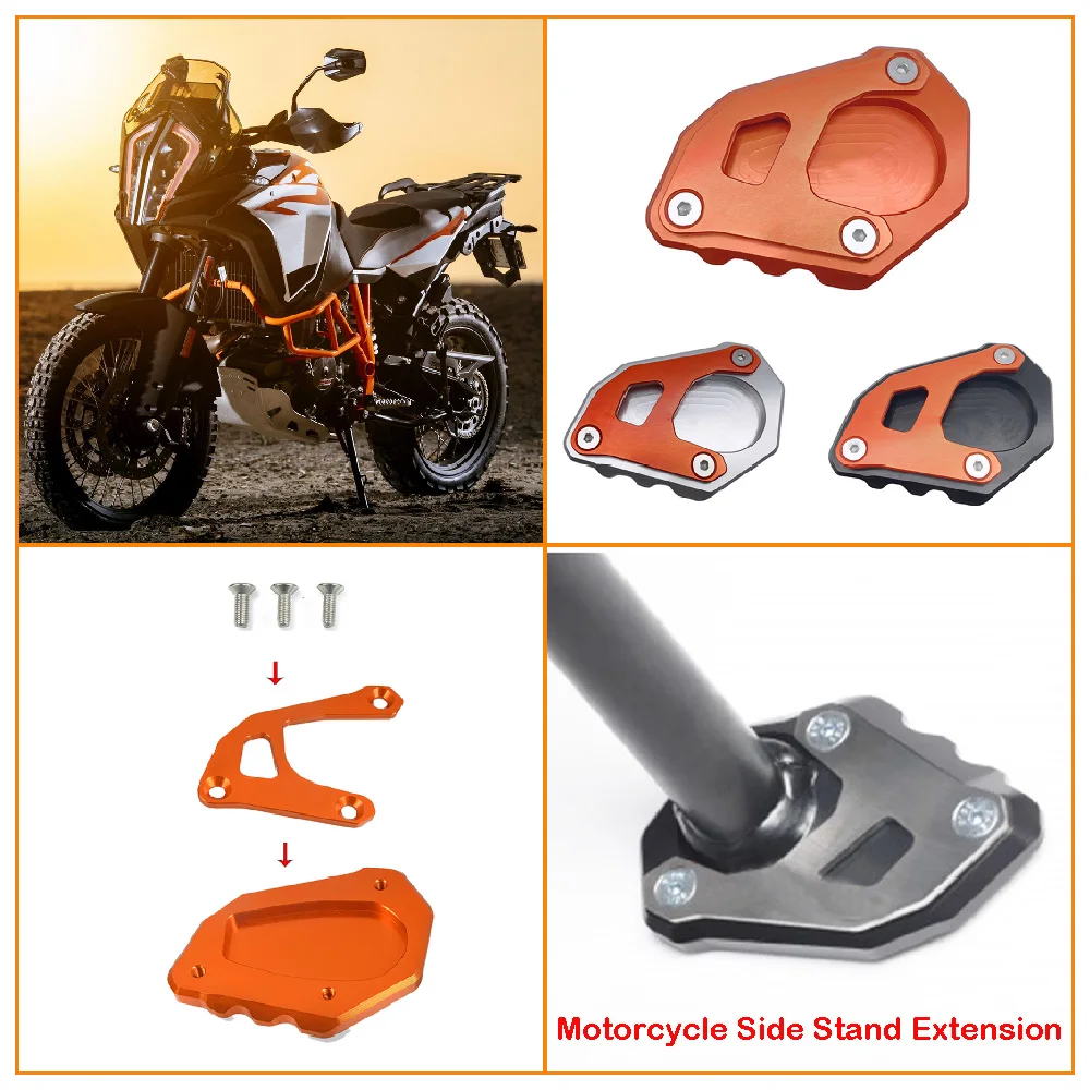 

Fits for KTM 1290 Super Adventure 1050 1090 1190 ADV R T S 2014-2020 Motorcycle Side Stand Extension Support Plate Extender Pad