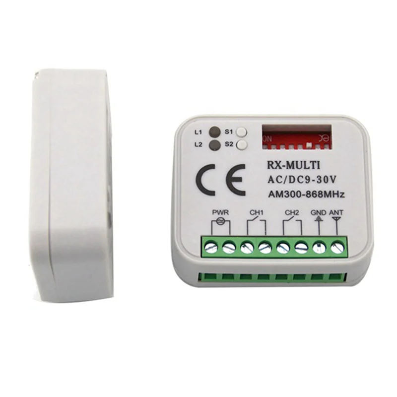 2X Multi-Frequency Receiver RX-MULTI 300-900MHZ Control Switch For Access Control Wireless Remote Controller,B