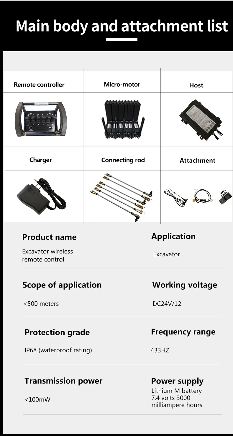 Factory Price 5 Buttons Remote Control Crane Wireless Remote Proportional Controller IP68 Retrofit Crane Control Radio