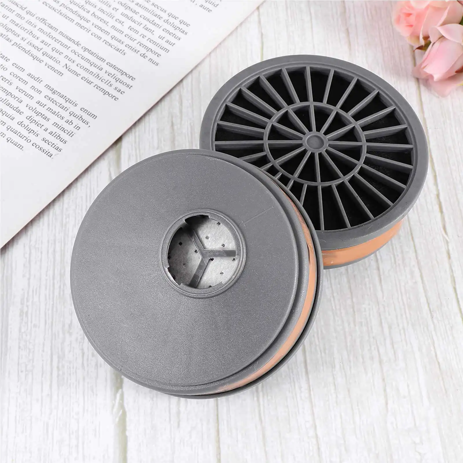 

2Pcs Mask Chemical Cartridge Replacement Professional Filter for Industrial Dust Spray Lacquer Protective Mouth Muffle Filter