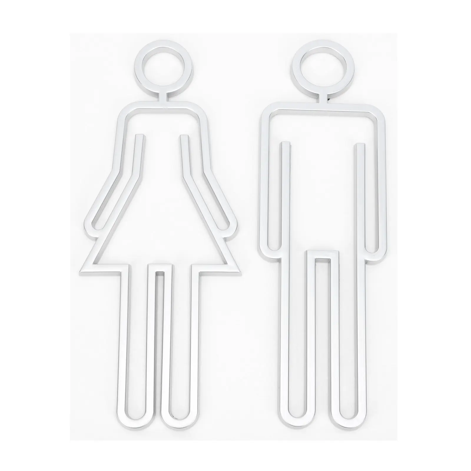 Toilet Identification Plate Door Sign Public Signs Commercial Restroom Label for Bathrooms