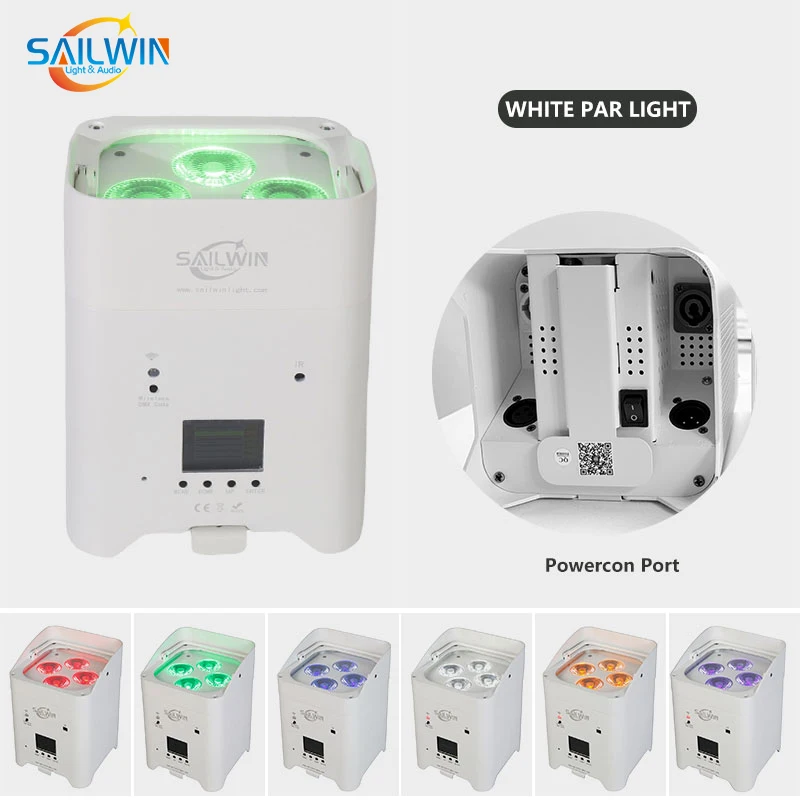 Sailwin Party 4x18w Rgb 6 في 1 Led Par Light بطارية لاسلكية للتحكم عن بعد