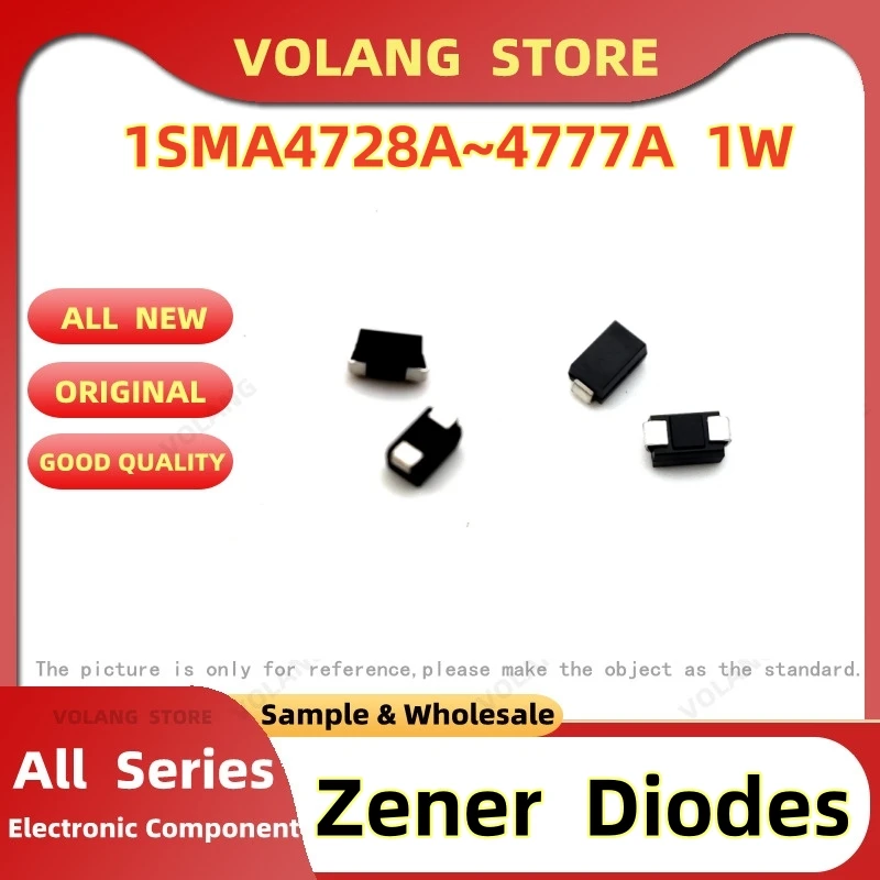 20Pcs 1W Silicon Planar Zener 1SMA4748A DO-214AC 749A 50A 51A 52A 53A 54A 755A 56A 757A 58A 759A 60A 61A 62A 63A 64A71A73A74A76A