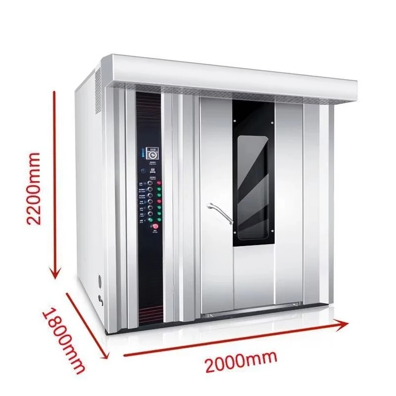 Industrial Cooking Equipment Rotary Rack Oven Electric Bread Rotary Baking Oven 32 Tray for Baking With burner
