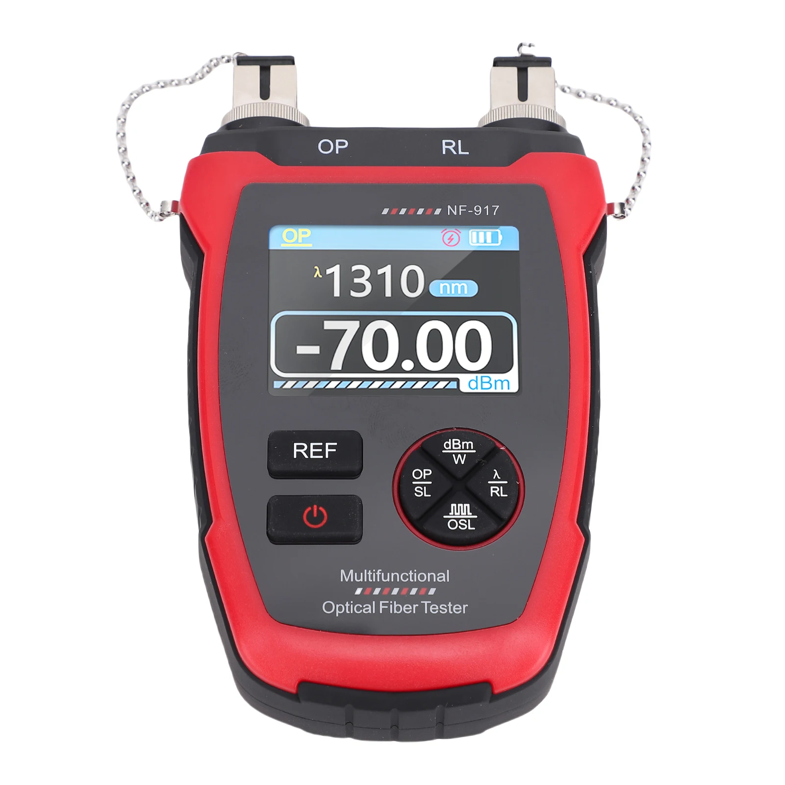 

Optical Power Meter with Red Light 10 Wavelengths FC SC Connector Fiber Optic Tester with LCD Screen Fiber Attenuation Detection