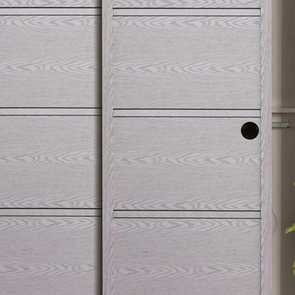 

2Pcs Barn Door Handle Round Design Simple Color Durable Steel for Sliding Doors Cabinets Closets Furniture Accessory