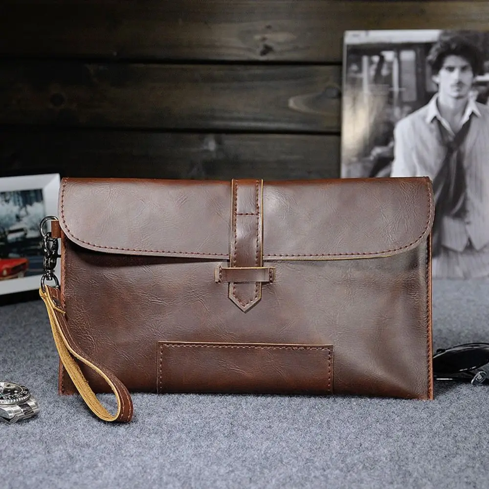 Bolso de mano de gran capacidad para hombre, bolsa de negocios práctica, Simple, impermeable, bolsa de sobre portátil duradera, compras