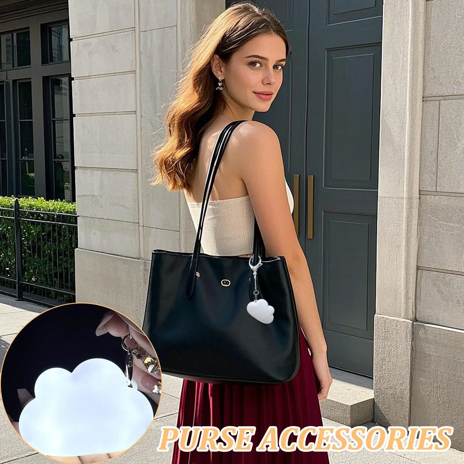 USB شحن اللمس الحساسة متوهجة ضوء لطيف LED الاستشعار التلقائي محفظة ضوء اللمس المنشط حقيبة يد ضوء الليل #3