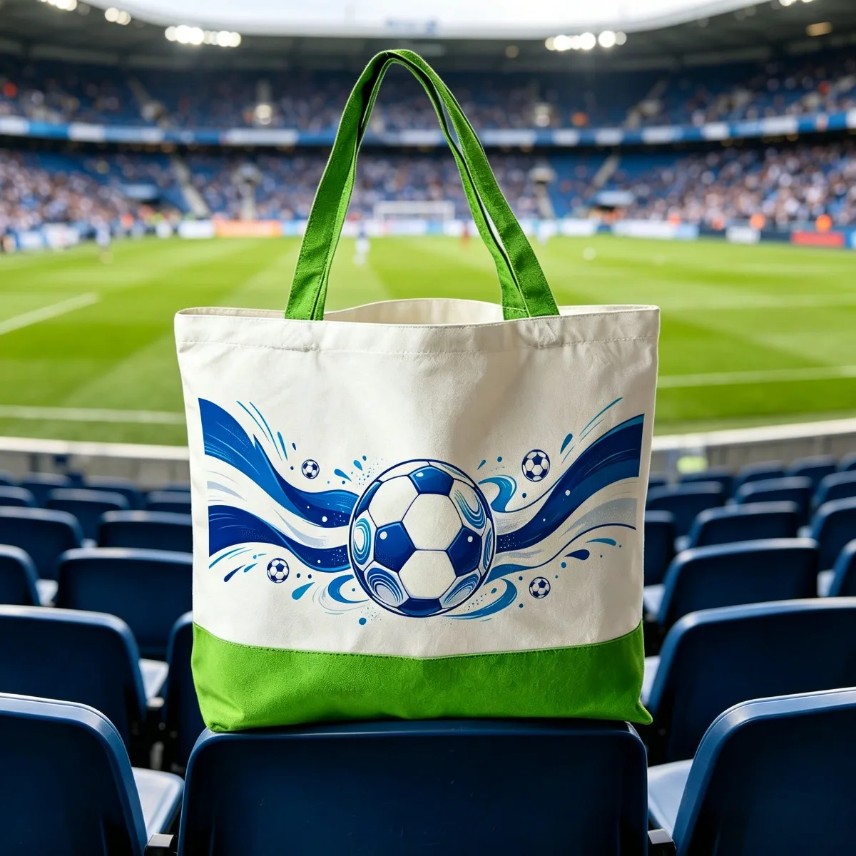 

1PC Blue French National Football Team Canvas Bag Patchwork Canvas Shoulder Bag Shopping Bag Eco-Friendly Vegetable Buying Bag