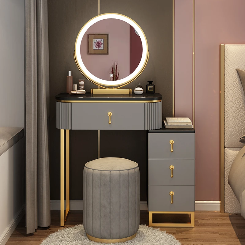 

Tall Bedroom Vanity Table Makeup Girl Beauty Cosmetics Women Luxury Mobile Dressing Table Cabinet Penteadeira Home Furniture