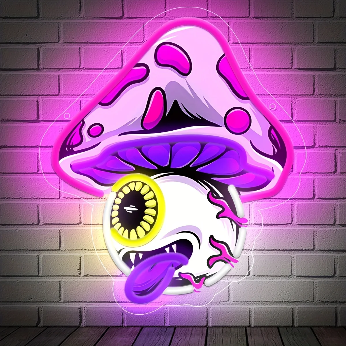キノコ-led-ネオンライトサイン-片目舌出しネオンサイン-usb-電源調光可能-家庭用-寝室-バー-クラブ-パーティー-雰囲気装飾用