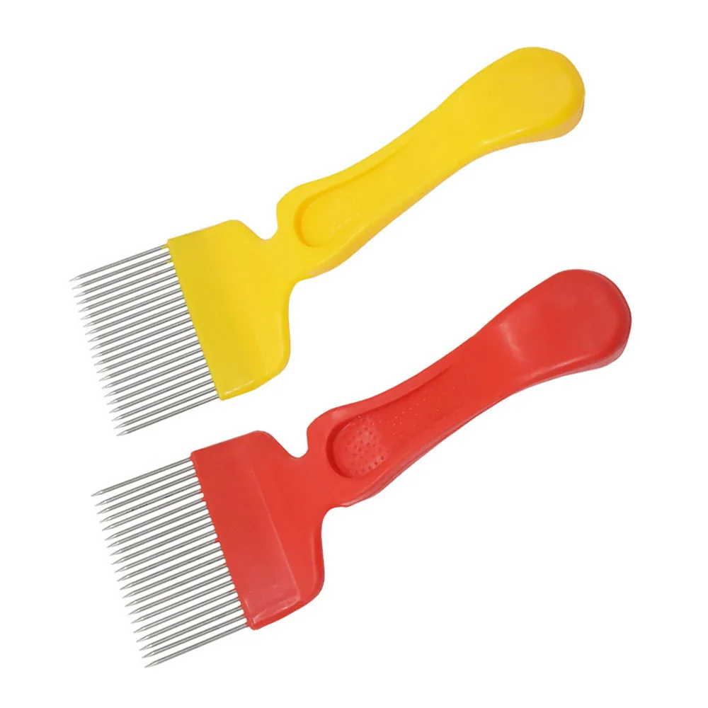 1 Pc Beekeeping Shovel Honey Spatula Anti-slip Handle 21 Needle-shaped Cut Honey Knife Spur Tooth Beehive Tools Equipment