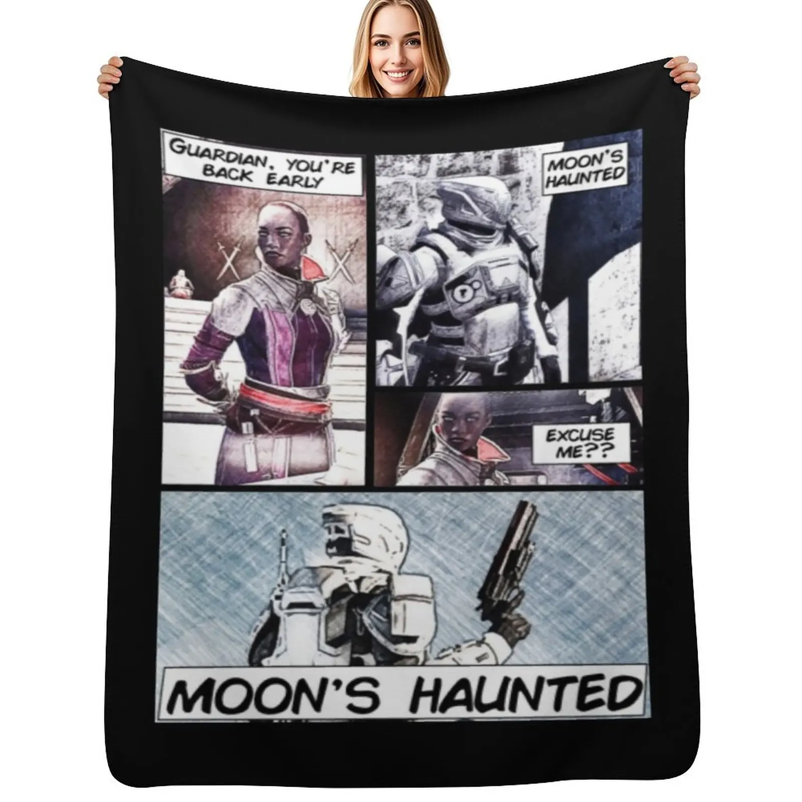 

Destiny T-ShirtMoon's Haunted Throw Blanket decorative For Baby Decorative Beds warm winter Blankets
