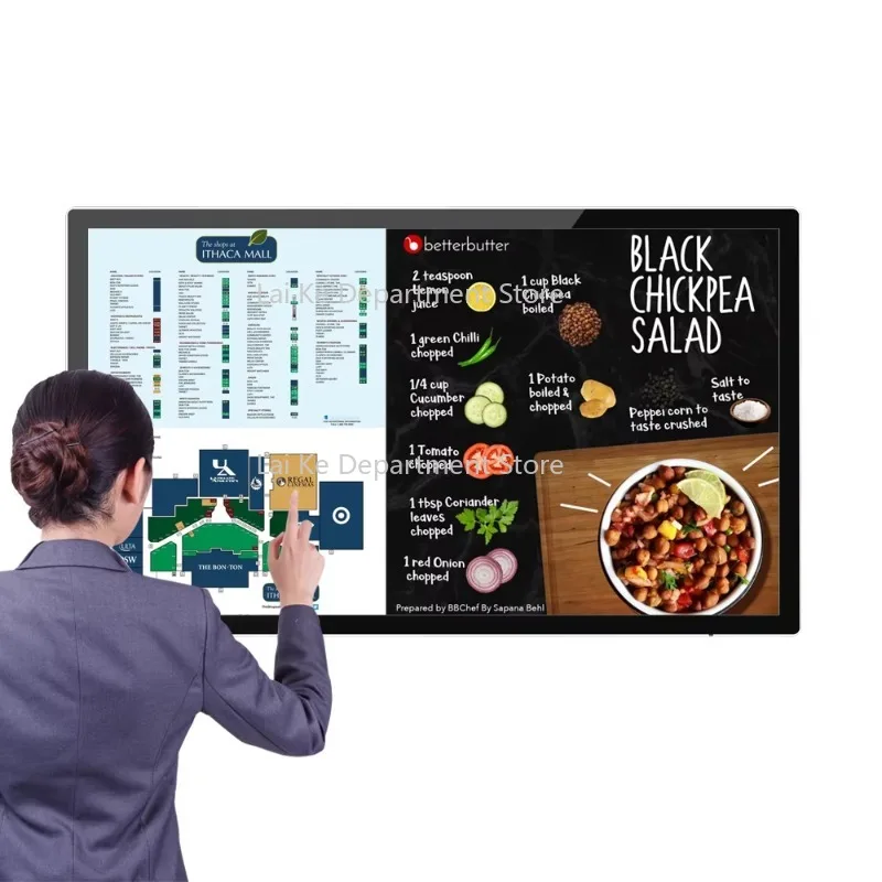 

55-Inch Wall-Mounted RK3288 WiFi Capacitive Infra-red LCD Display Kiosk Touch Screen Indoor Totem for Retail Store Application