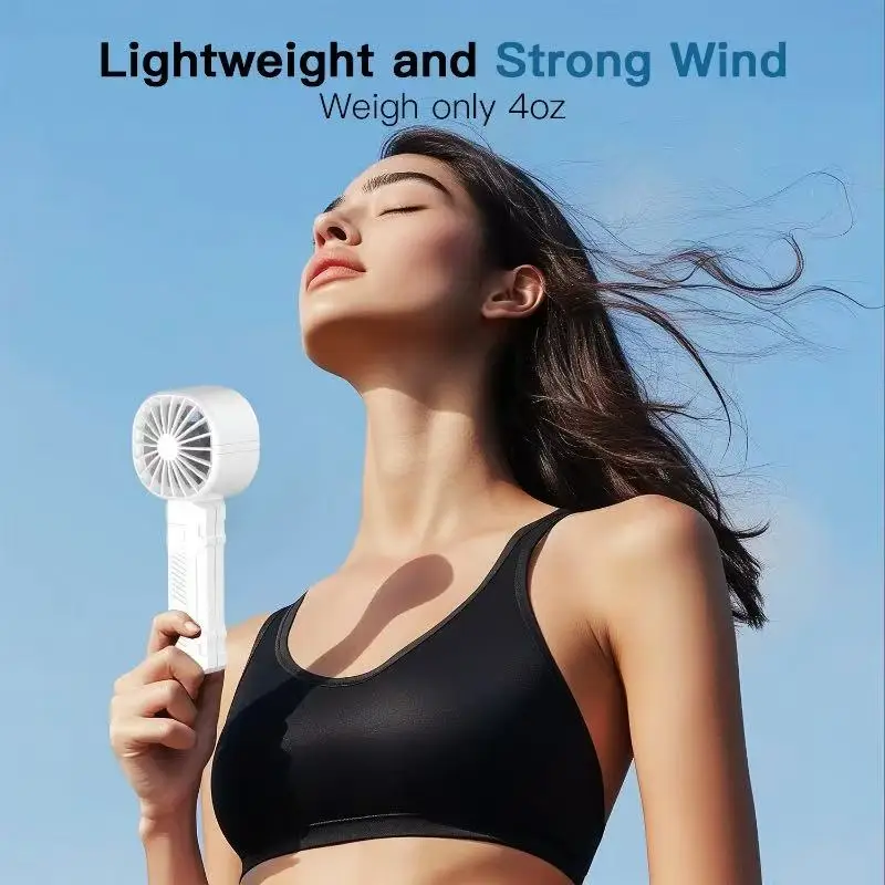 

2025 Handheld Fan USB Charging Mini Desktop Fan 3000mAh Battery Portable High-speed Outdoor Handheld Small Fan