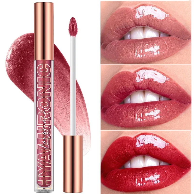 8 Colors Pearl Lip Gloss Waterproof Lasting Moisturizing Glitter Mirror Lip Glaze Shimmer Plumping Diamond Lips Makeup Cosmetic