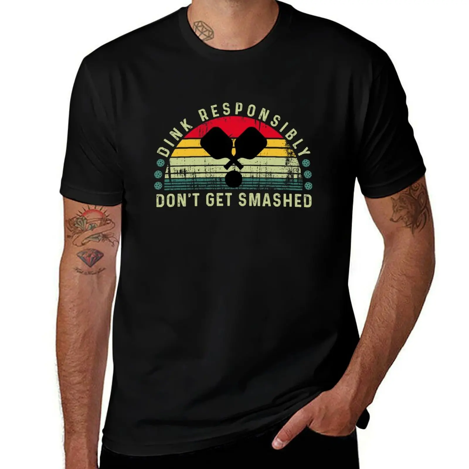 Dink Responsibly don't get -funny vintage idea for retirement shirt T-Shirt Fashion Simple Casual Tee Shirt