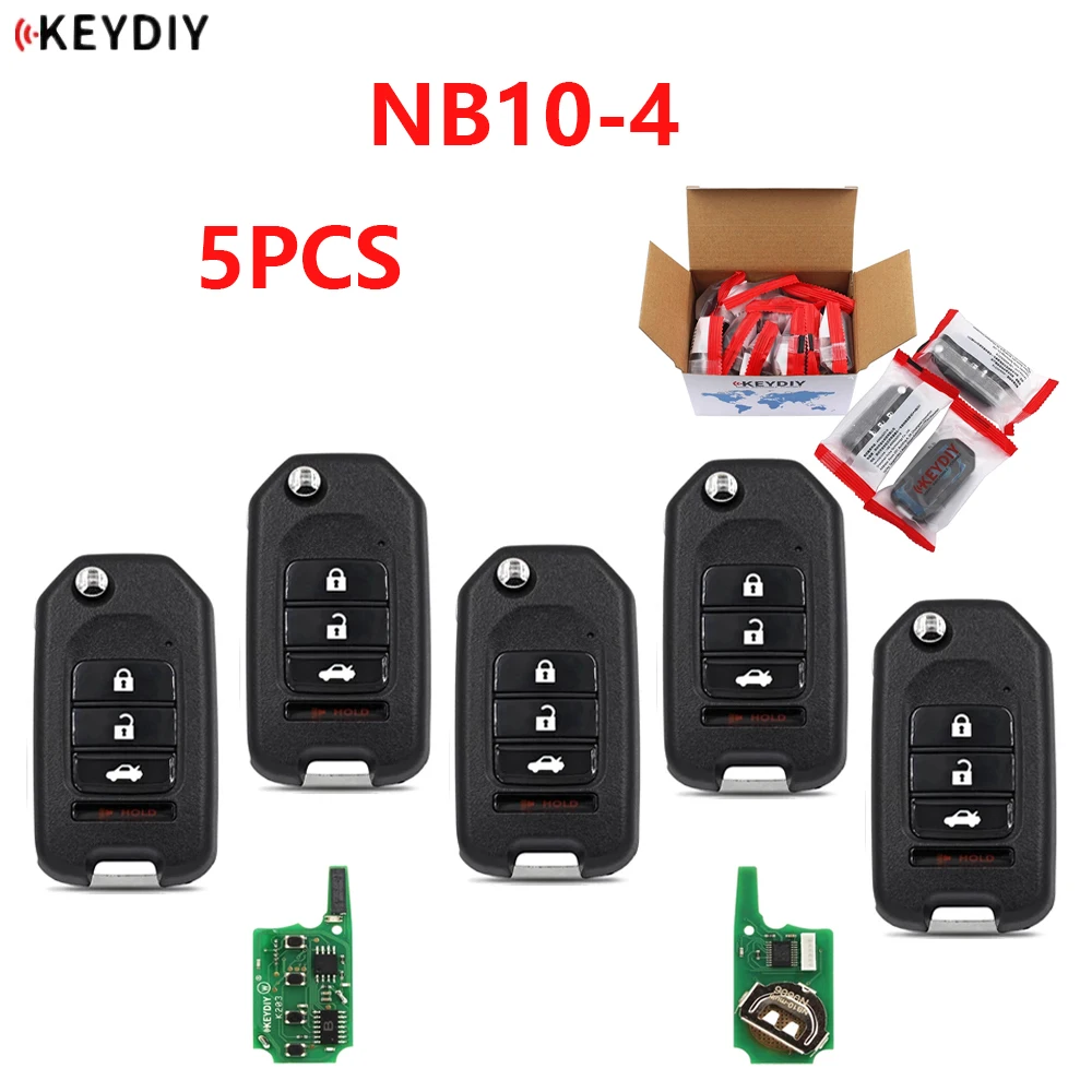 5PCS KEYDIY NB10-4 NB10-3 + 1 chiave per auto remota KD multifunzionale universale per programmatore KD900 KD900 + URG200 KD-X2 Mini KD KD-MAX