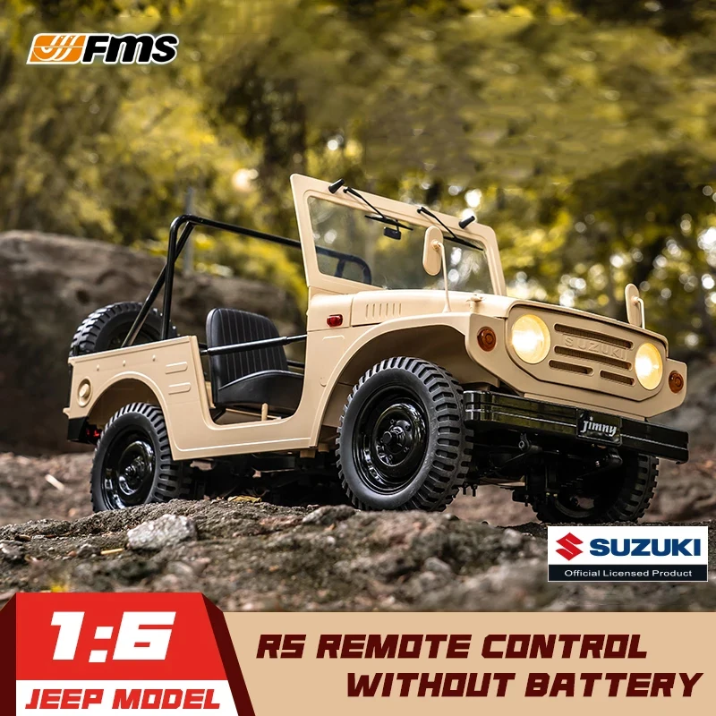 Fms 1/6 jimny rc modelka rs hnědá ver. 2.4g elektrický 4wd off-road pásový pro děti dar horké položku 1:6 odborný dospělý hračka