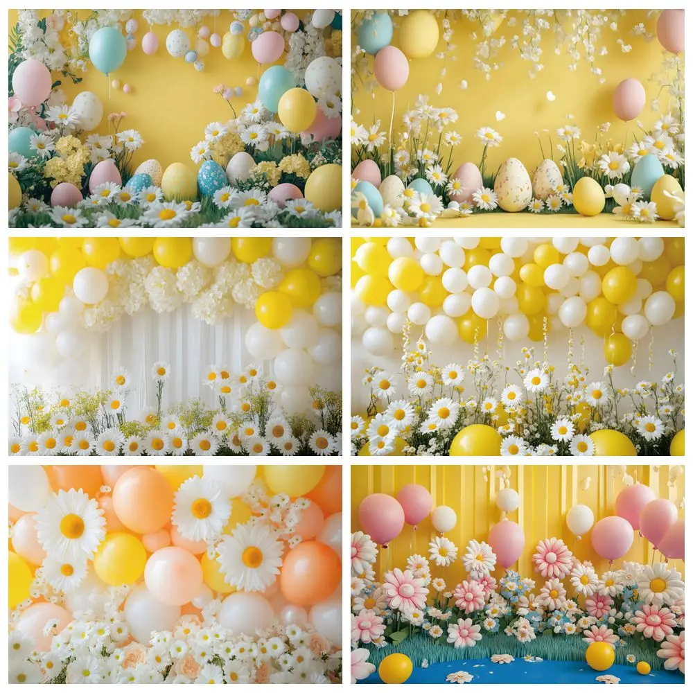 

Daisy Flower Backdrop Baby 1st Birthday Party Girl Boy Baby Shower Portrait Photography Background Decor Photostudio Photo Props