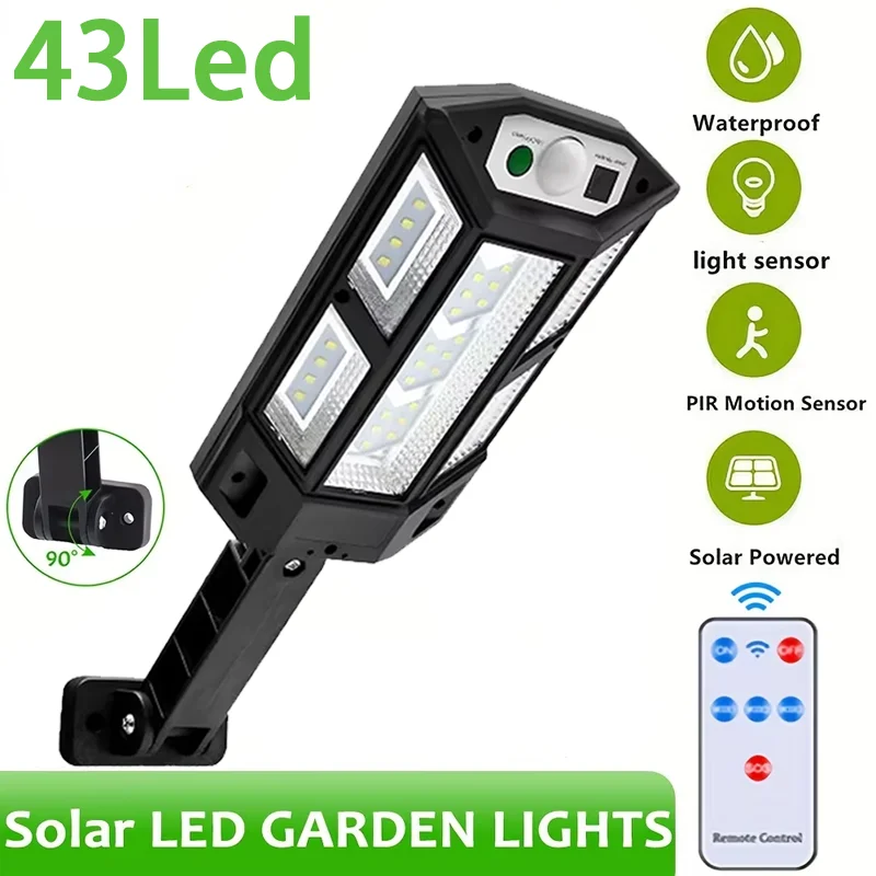 

Новейшие мощные солнечные фонари, уличная солнечная лампа с датчиком движения, 3 режима, водонепроницаемый IP65, солнечный садовый светильник, уличный дворовый светильник