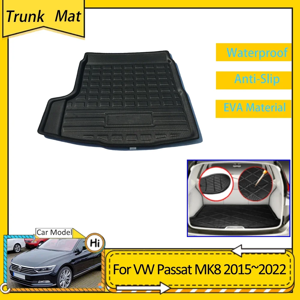 

Car Trunk Mat For Volkswagen VW Passat B8 MK8 GT 2015~2022 Cargo Boot Pad Protective EVA Waterproof Carpet Liner Accessories