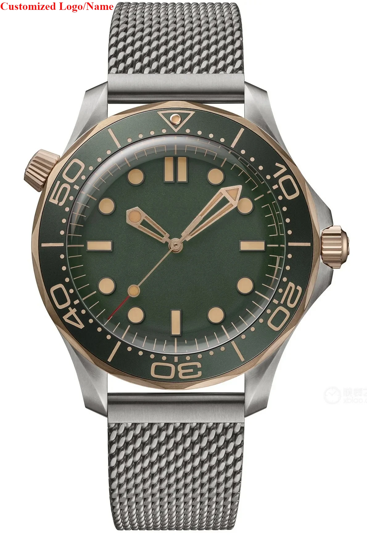 

Men Automatic Mechanical Watch Stainless Steel Rose Gold Red Ceramic Bezel Sapphire Rubber Wristwatch 42mm
