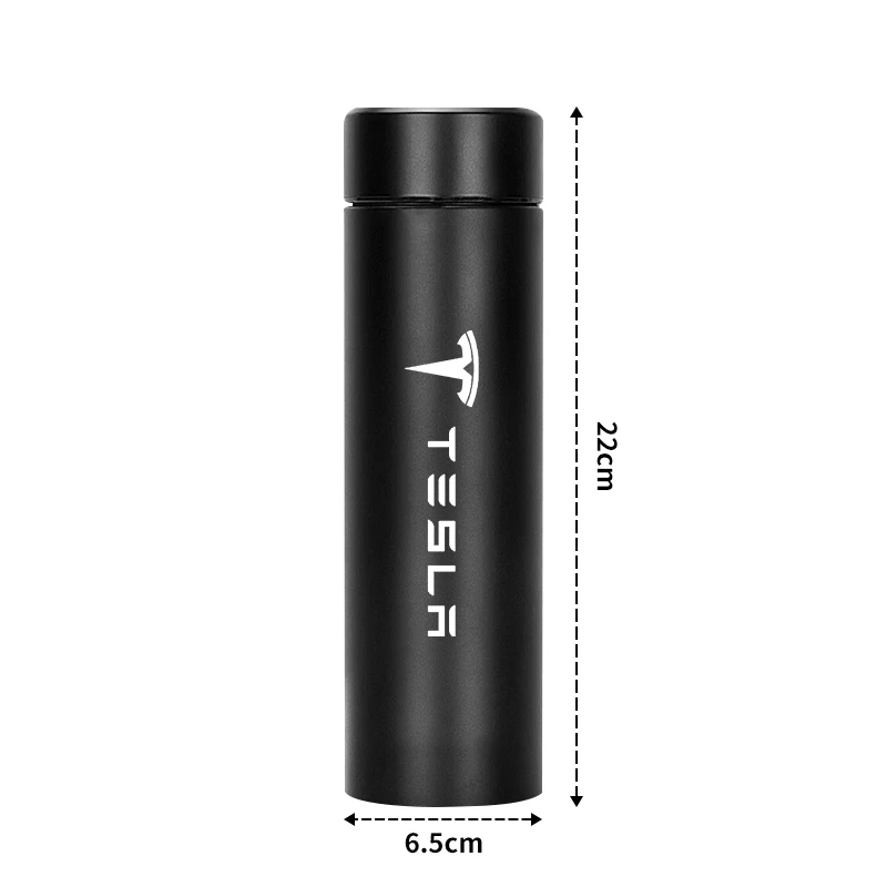 500ml Portable Car Logo Intelligent Stainless Steel Thermos Bottle For Tesla Model 3