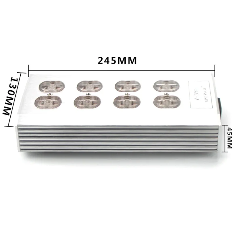 Aluminum Alloy 8 Hole HiFi Audio Power Filter CD Amplifier US Plug Socket Purifier Conditioner