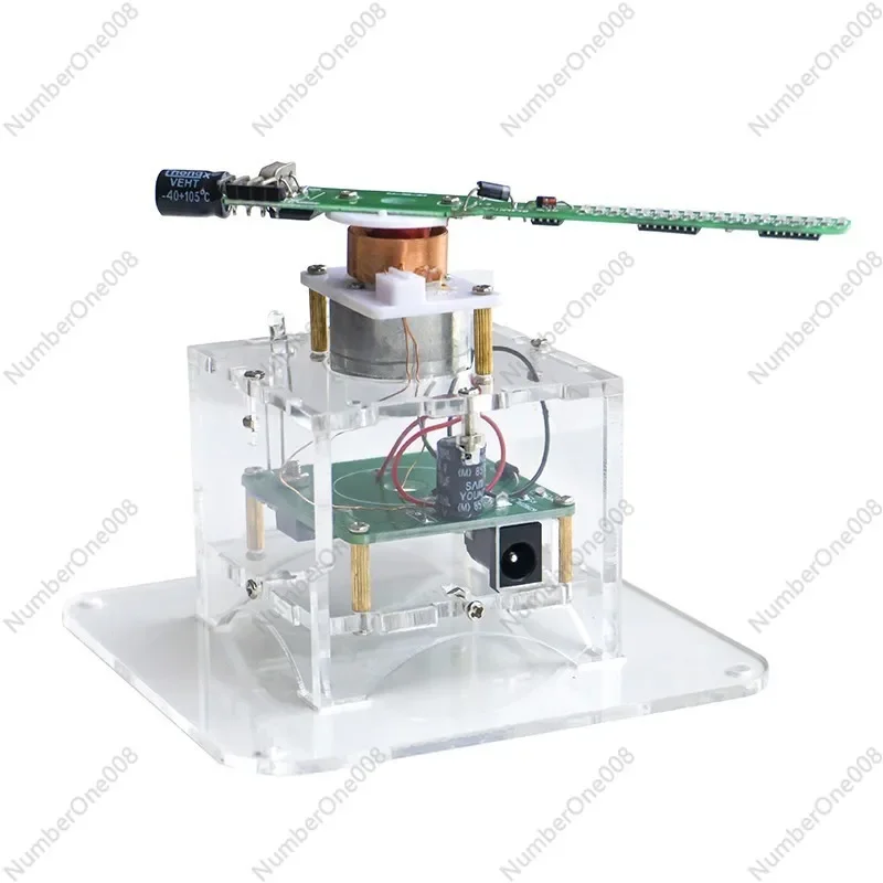 Flat Rotating LED Dot Matrix Display Kit Acrylic 51 MCU Soldering DIY Electronic Parts Training Kit
