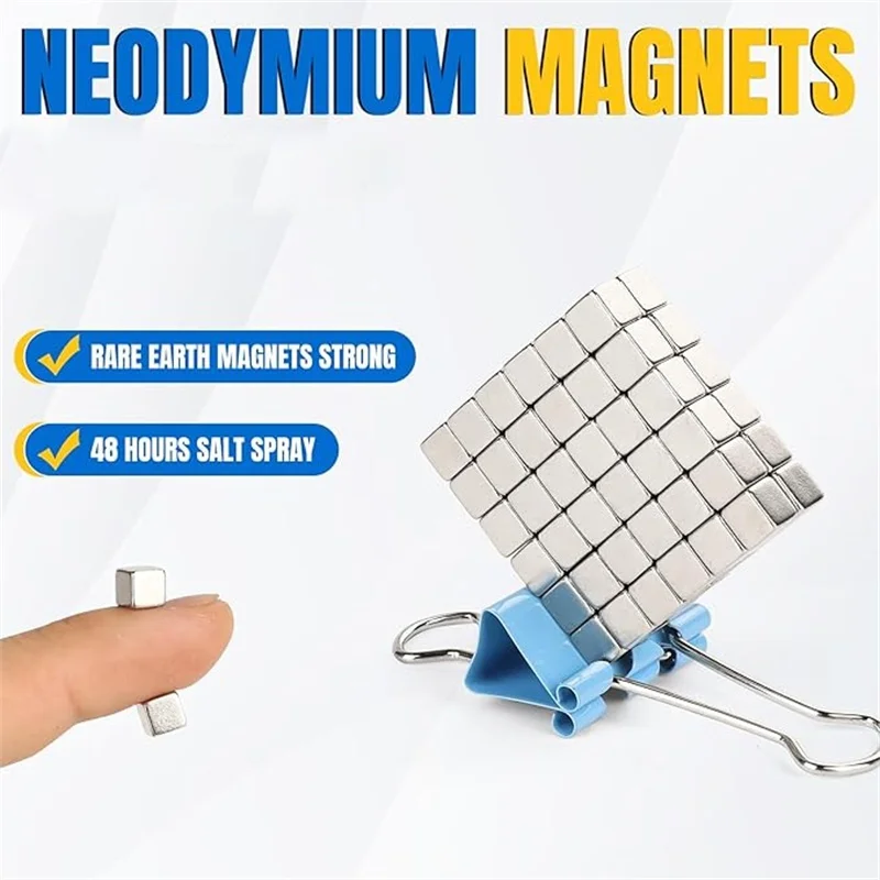 5x5x5mm-Neodymium Bar, Heavy Duty Rare Earth , Rectangular Bar Small Powerful for Crafts Kitchen