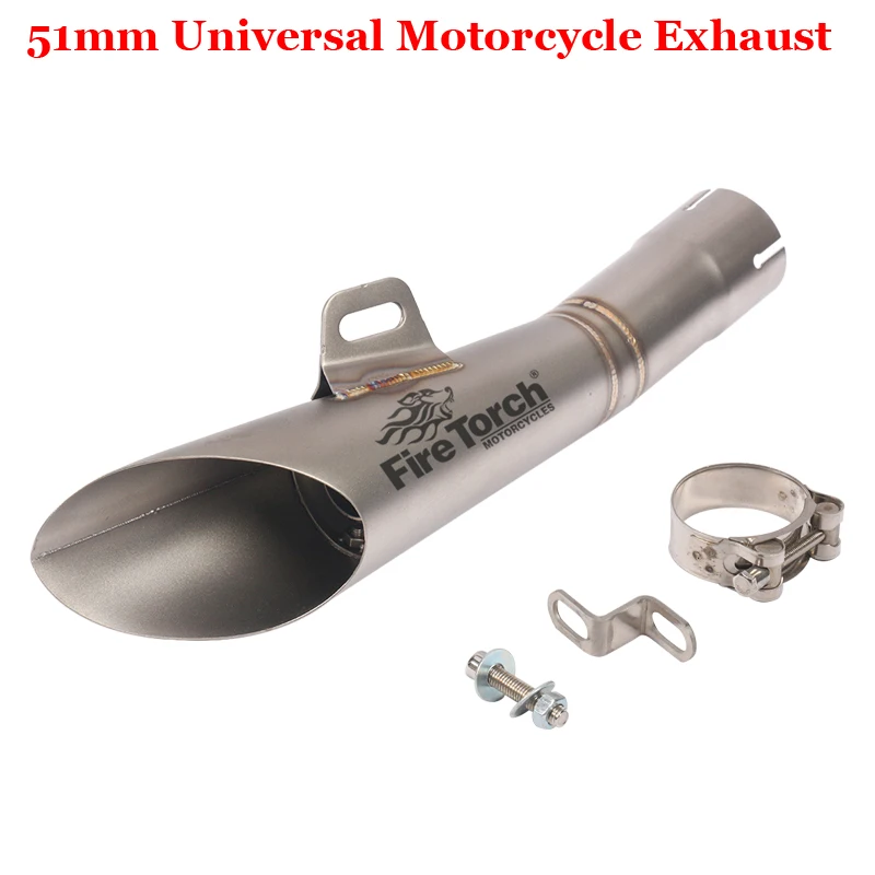 Universal Motorcycle Exhaust Escape Modified Muffler Silencer Pipe Racing GP ATV Motocross For YZF-R6 R25 ER6N MT03 NC700 Z750