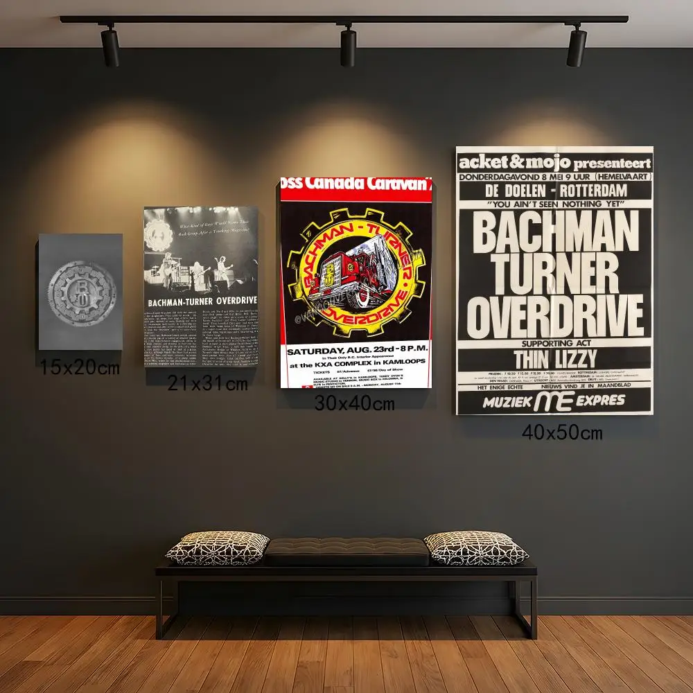 band B-Bachman-Turner Overdrive-E Poster Self Adhesive Wall Decor for Modern Home Cafe Office and Bar