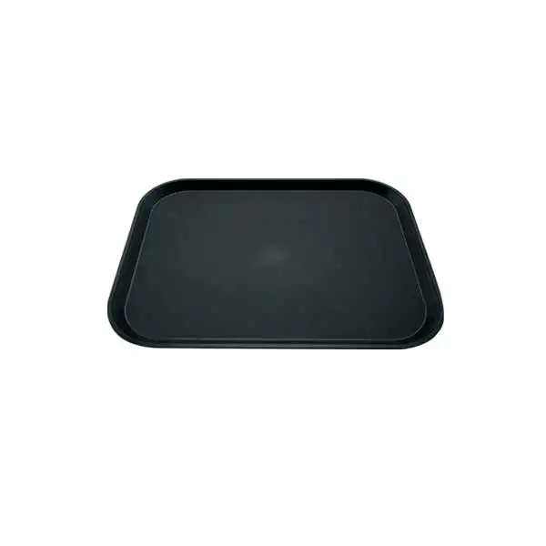 Living non-slip rectangular tray small black square serving tray