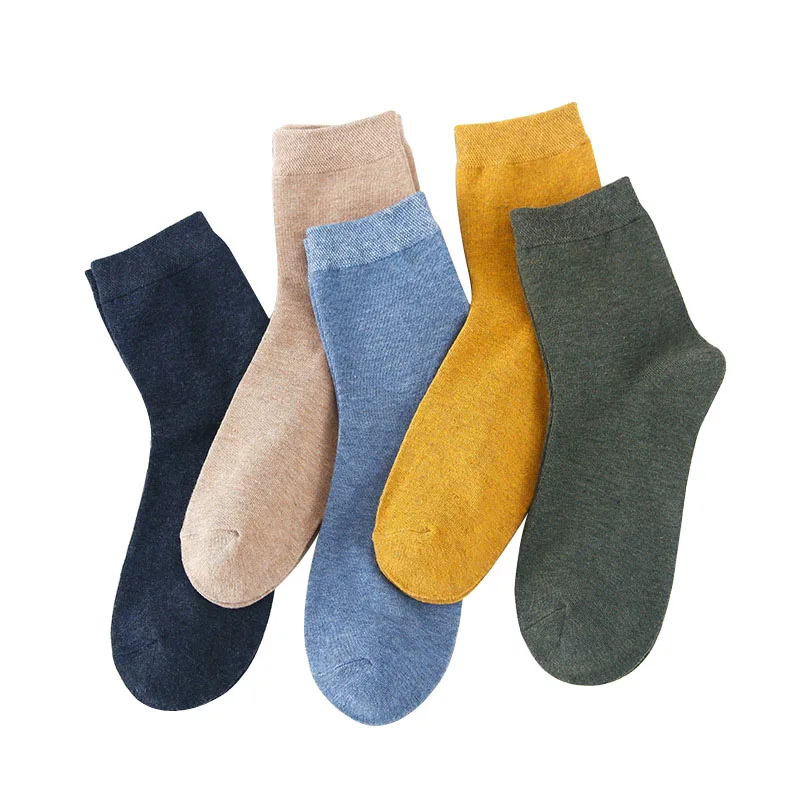 New Unisex Socks Breathable and Sweat-wicking Men Socks Casual Simple Solid Men and Women Socks Hot Selling