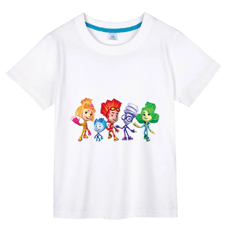 Russian Cartoon The Fixies T-Shirt Summer Cotton 100% Children Clothing Tops Casual Boys Girls Short Sleeves T-Shirts