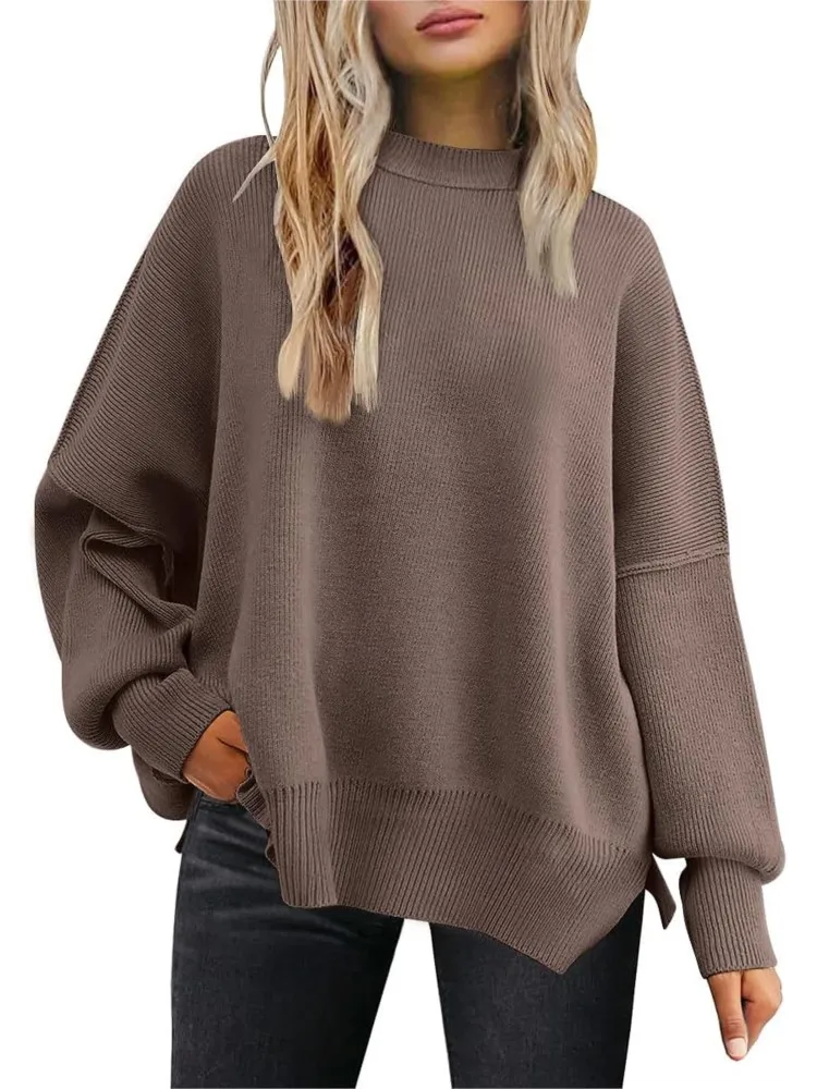 

Women Printed Contrast Knitted Sweater Casual O-neck Patchwork Long Sleeve Female Pullover 2025 Autumn Winter Lady New Outerwear