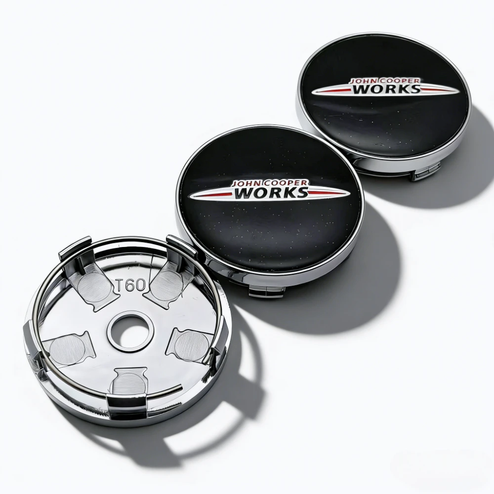 4pcs 60MM 56MM JOHN COOPER WORKS Logo Emblem Car Wheel Center Caps Wheels Hub Cap Rim Hubcaps Dust Cover Replace Car Accessories