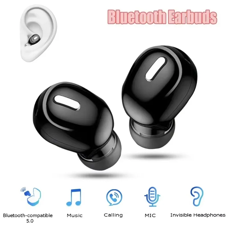 Écouteurs Bluetooth 5.0 TWS, microphone HD, appel mains libres, ajustement confortable, usage quotidien, pour iPhone Xiaomi Huawei, conception durable