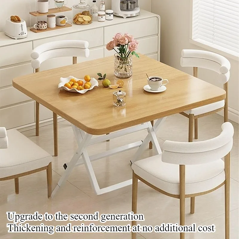 Foldable table Household dining table Simple portable dining table Rental room Square small apartment Simple square table for