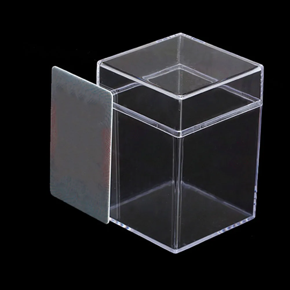 1/2/4Pcs Small Clear Storage Boxs Acrylic Square Candy Dragee Box Jewelry Container Nail Screws Containers Storage