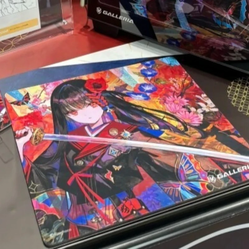 GALLERIA Anime Tempered Glass Mouse Pad Custom Esports Game Mouse Pads FPS Large Table Mat for Mechanical Keyboard Accessories