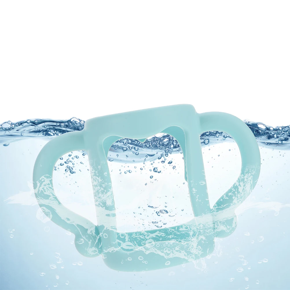 

4 pcs Silicone Bottle Handles Baby Feeding Handle Grip Protective Useful Fine Texture Universal Glass Square Holder